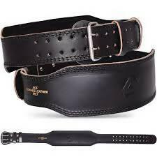 Weight Lifting Belt Cow Hide real Leather Back Gym Lifting Weight Belt - ValueBox