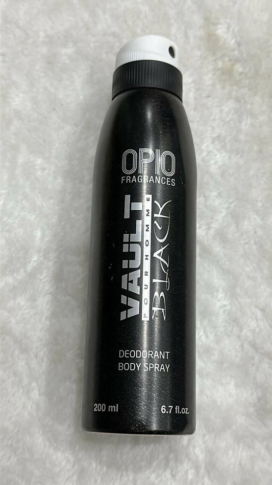 Opio Vault Black Deodorant Body Spray, For Men, 200ml - ValueBox