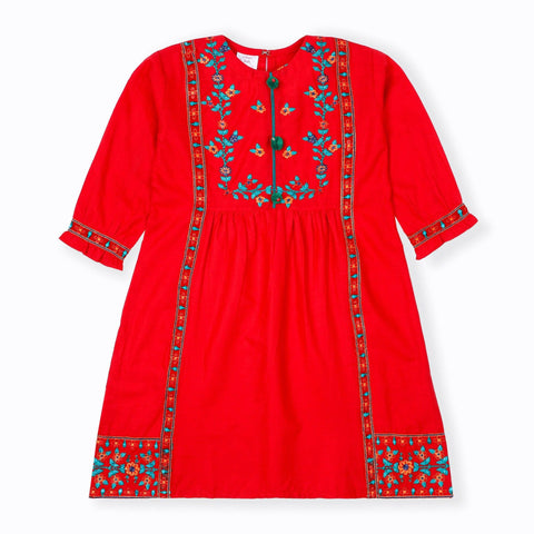 Red Summer Girl Kurti - ValueBox