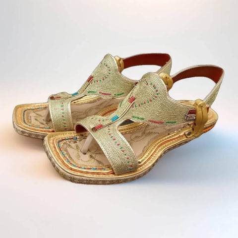 Lawa Zari Chappal Design Embroidered - ValueBox