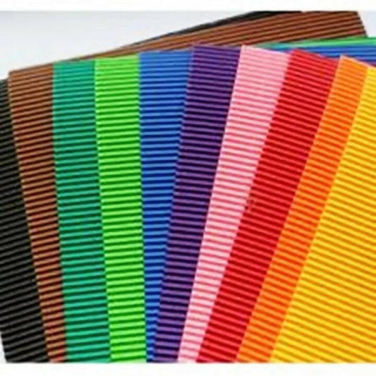 4 Colored Corrugated Craft Paper Sheets