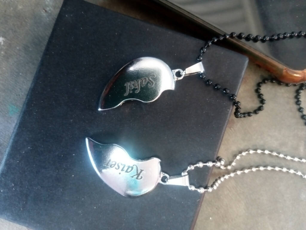 Customize Silver Broken Heart Pendant