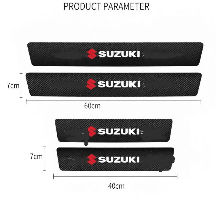 4pcs Car Waterproof carbon Door Sill Protector 3D Carbon protection sticker For Suzuki alto swift alto vxl vxr Accessories Fiber Scuff Protective Door Sill Cover Panel Sticker, Car Stickers, Stickers for Car - ValueBox