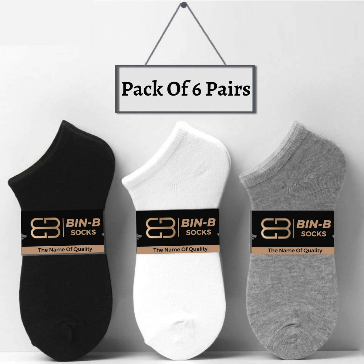 Pack Of 3 Pairs Ankle Socks For Men Women - ValueBox