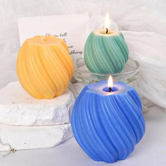 One Large Size Irregular Geometric Wave Rotating Drop Scented Candles - ValueBox