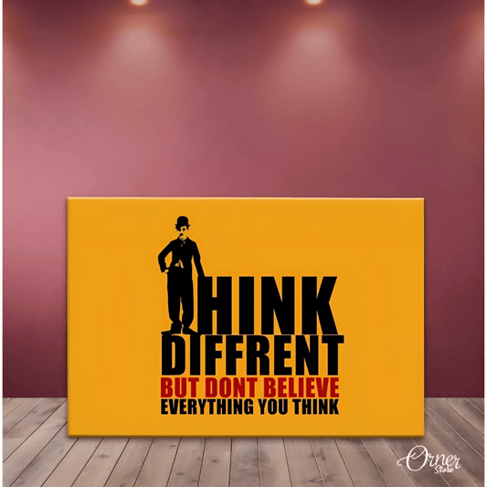 Think Different Charlie Chaplin Quote | Celebrities Poster Wall Art - ValueBox