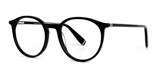 Shiny and Glossy Black Square Round glasses For Man & Woman - ValueBox