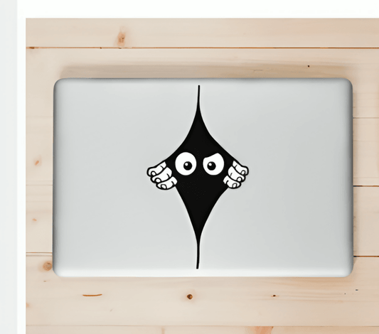 1Pc Funny monocolor peeking eyes laptop sticker Laptop Sticker Decal New Design, Laptop Accessories, Laptop Decoration, Car Stickers, Wall Stickers High Quality Vinyl Stickers - ValueBox