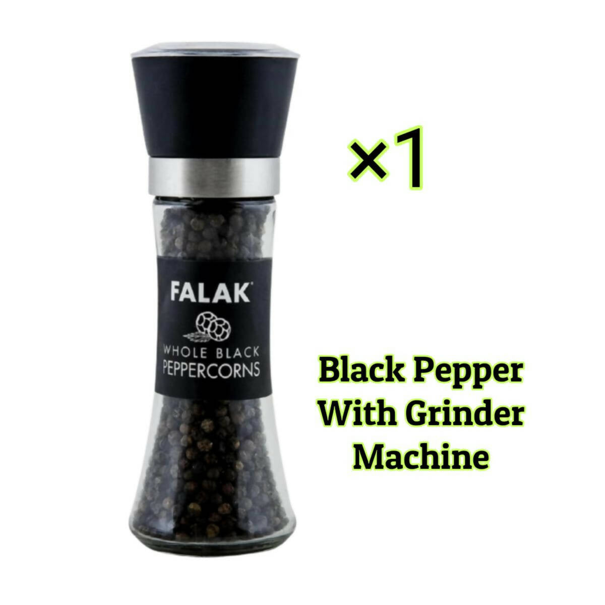Whole Black Pepper With Grinder Machine. 1 Pcs.