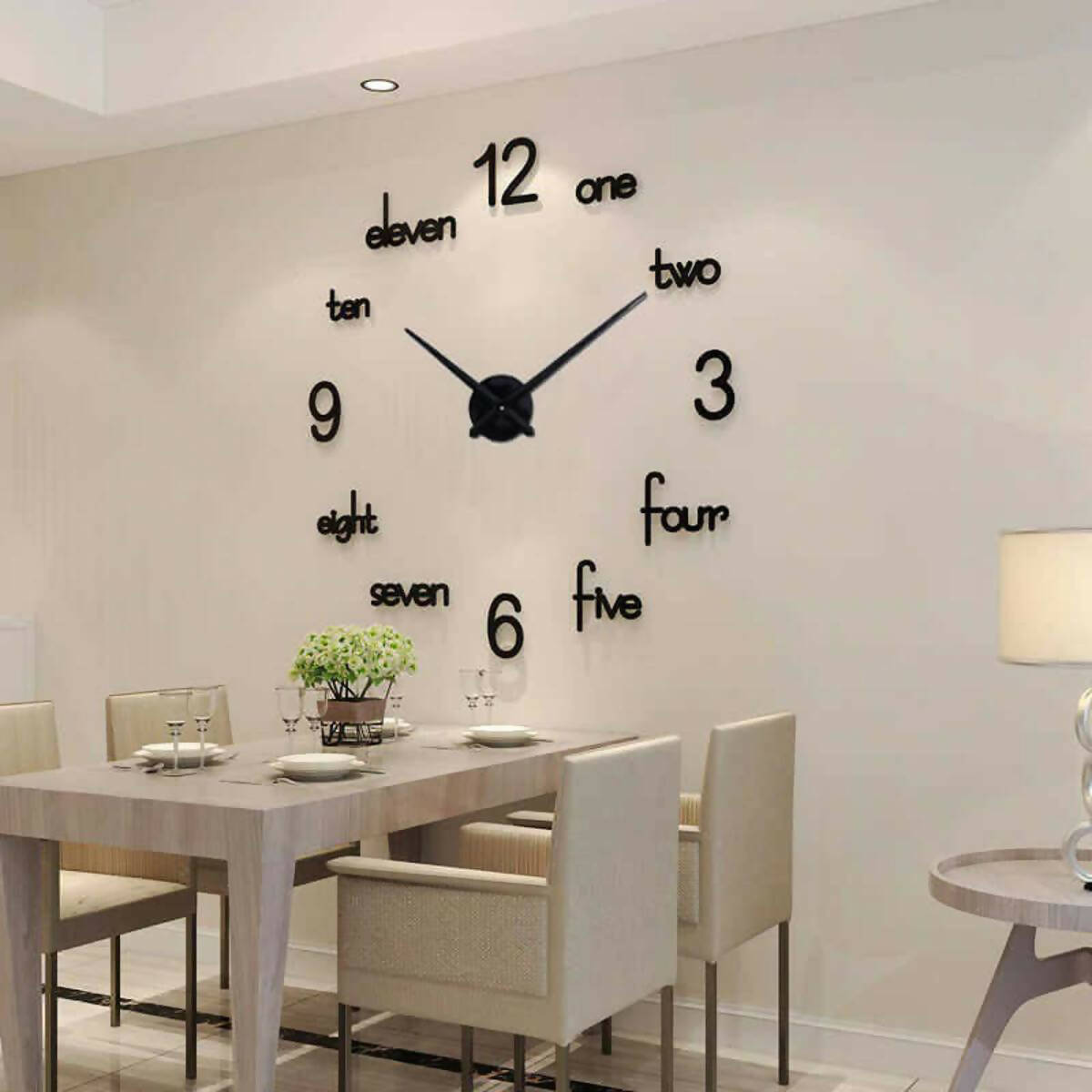 Big Eleven Wooden Wall Clock - 3d Laser Cut - Home Decore Wooden Wall Clock