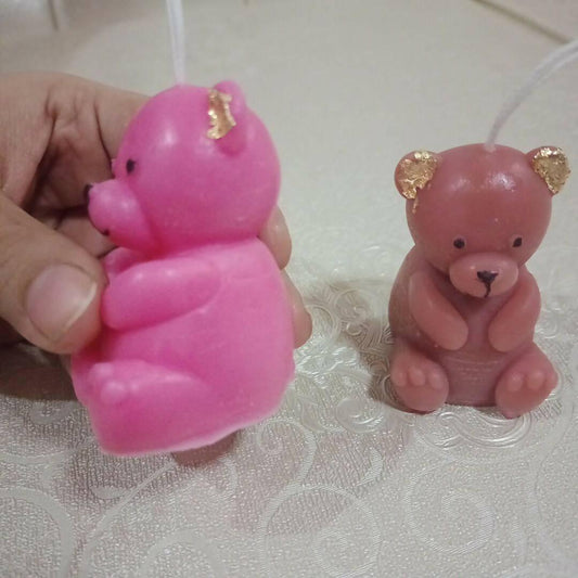 Pack of 2 Cutee Bear Scented Paraffin Candles - ValueBox