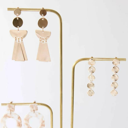 Display wood and metal,Necklace Display Stand, jewelry stands with wood,Jewelry Organizer Holder Metal Display Stand - ValueBox
