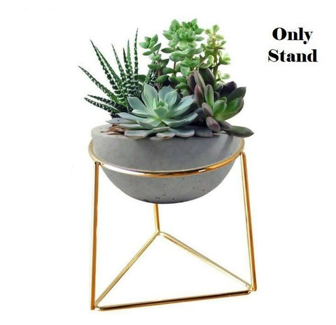 Pot Stand Flower Pot Geometric Metal Rack Plant Care Display Holder Stand 3 inch - ValueBox