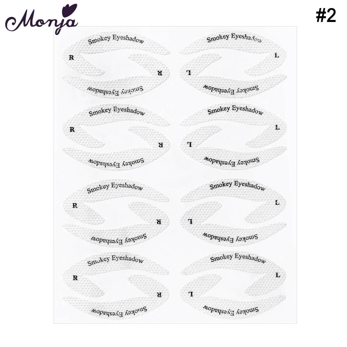 Monja 4 Styles Eye Makeup Stencils Winged Stencil Template Shaping