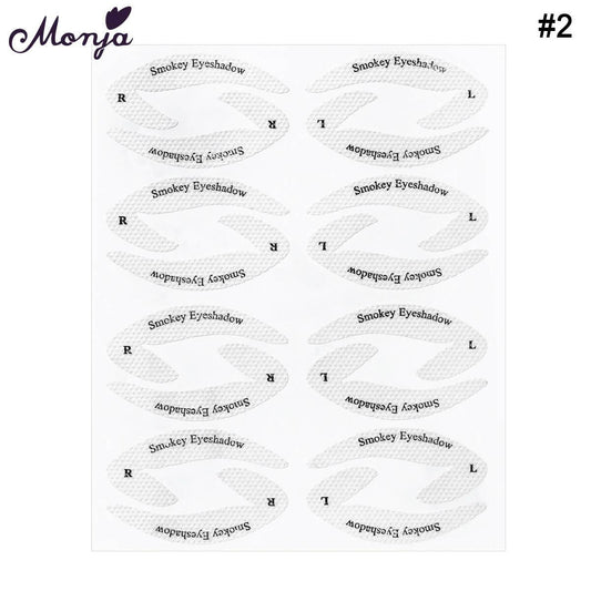 Monja 4 Styles Eye Makeup Stencils Winged Stencil Template Shaping - ValueBox