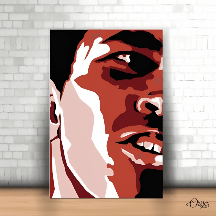 Home Decor & Wall Decor Painting Muhammad Ali Face Art | Sports Poster Wall Art - ValueBox