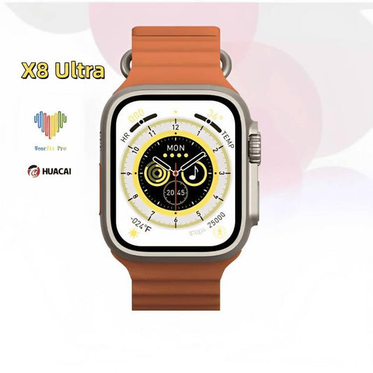 X8 Ultra Smart Watch Series 8 with NFC 2.02 inches Screen 49mm Bluetooth Call IP68 Waterproof Long Standby Watches Heart Rate Monitor