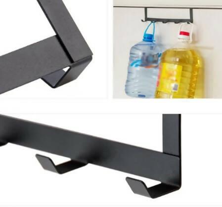 Over The Door 5 Hooks Iron Bathroom Organizer Rack - ValueBox