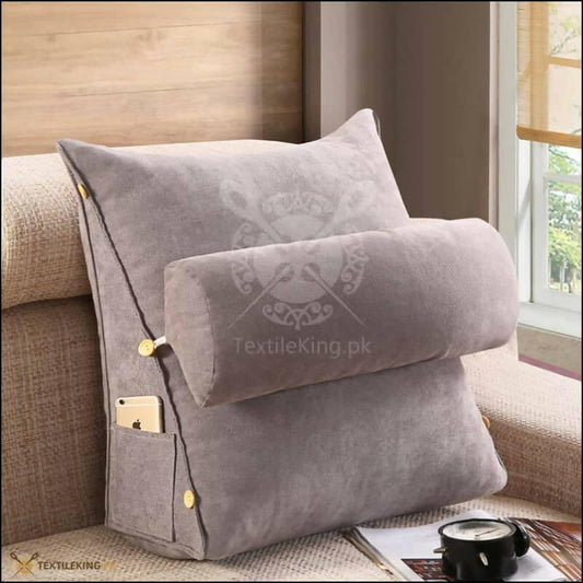 Adjustable Triangle Backrest Cushion/Pillow - Gray - ValueBox