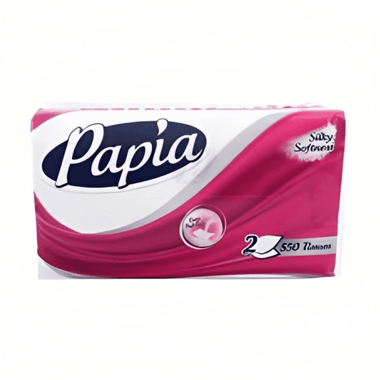Papia Facial Tissues 550 Silky Soft polythene