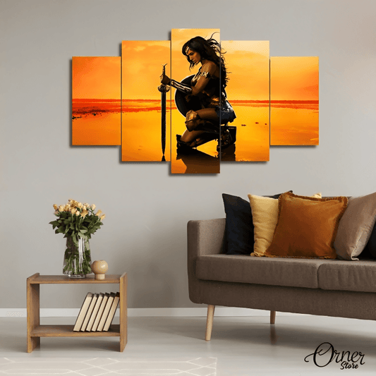 stylish painting Woman movie Poster (5 panel) | Movies Wall Art - ValueBox