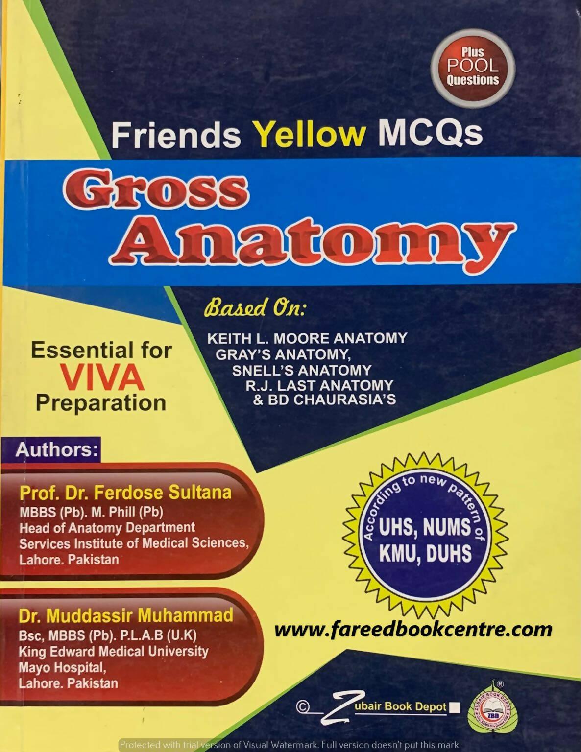 Friends Yellow Gross Anatomy Mcqs - ValueBox