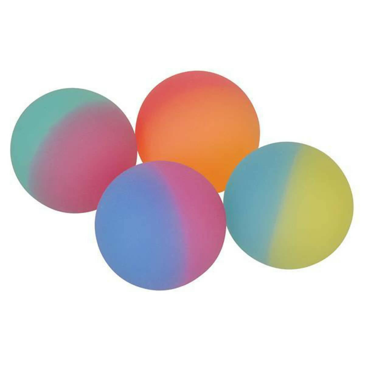 Pack Of 4 - Super High Bouncy Rubber Balls Mixed Novelty Color 38mm Colorful