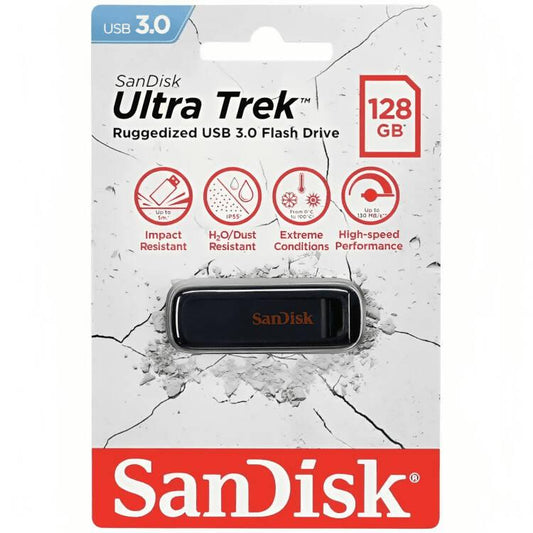 SANDISK SDCZ490 128GB Ultra Trek USB3.0 Flash Drive 130MB Speed