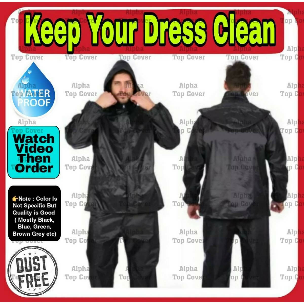 For Camping Waterproof Rain Suit- Rain Wear Outdoor Activities