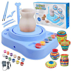 Educational DIY Craft Pottery Wheel Toy Workshop Electric Battery Operated Clay With Charger for kids - ValueBox