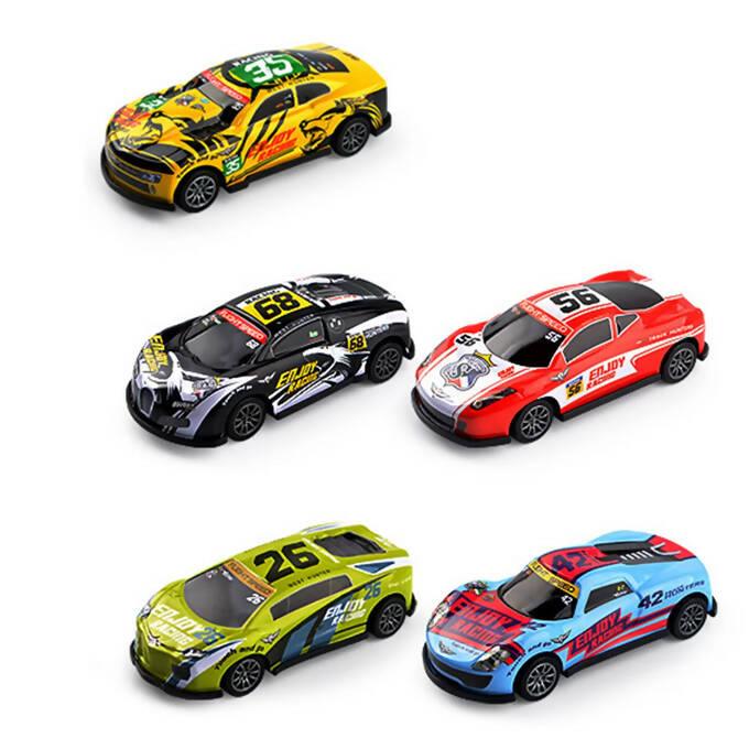 Pack of 5 - Metallic Dinky Sports Cars - Multicolor - ValueBox