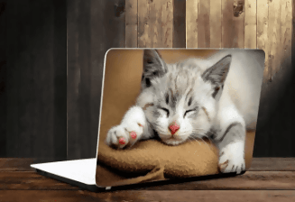Cat Cute Animallaptop Skin Vinyl Sticker Decal, 12 13 13.3 14 15 15.4 15.6 Inch Laptop Skin Sticker Cover Art Decal Protector Fits All Laptops - ValueBox