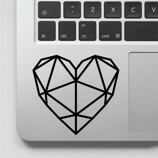 Geometrical Heart Shape Elegant Design Laptop Sticker Decal New Design, Car Stickers, Wall Stickers High Quality Vinyl Stickers by Sticker Studio