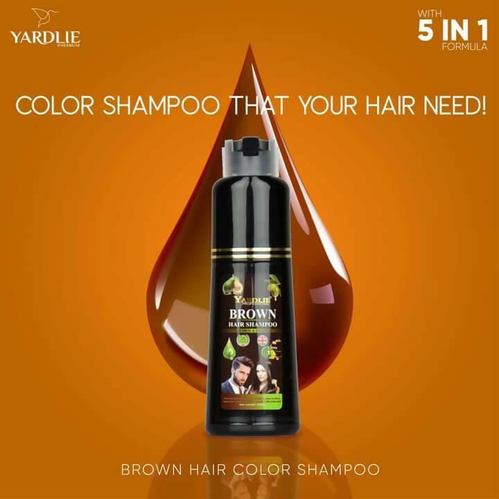 Yardlie Professional Brown Hair color shampoo - ValueBox