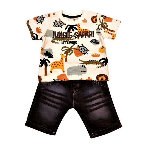 Jungle Safari Shirt & Denim Shorts - ValueBox