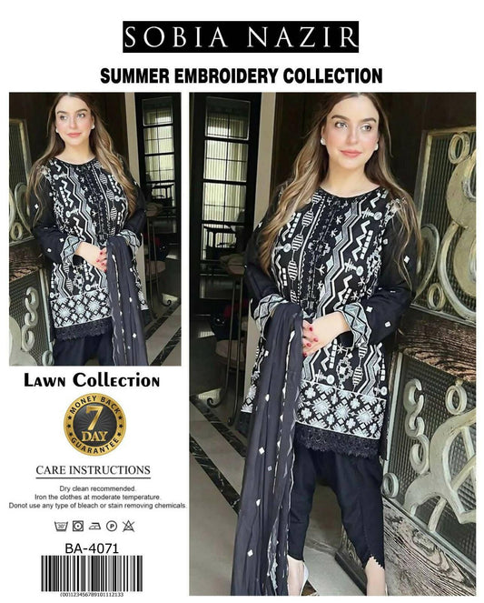 3pc Lawn embroidered suit