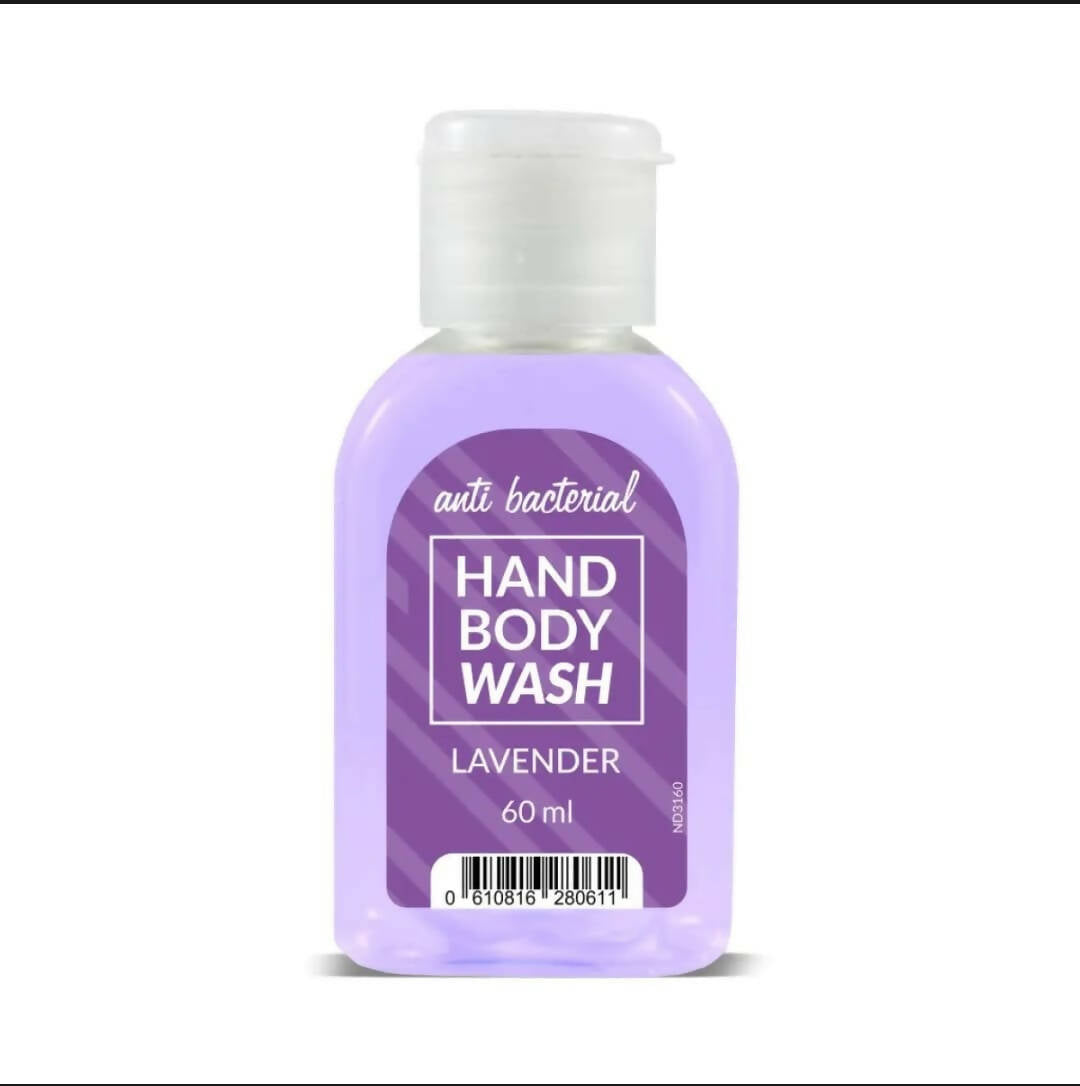 Travel Size Face Wash Antibacterial Lavender Hand Wash Body Wash 60 ml