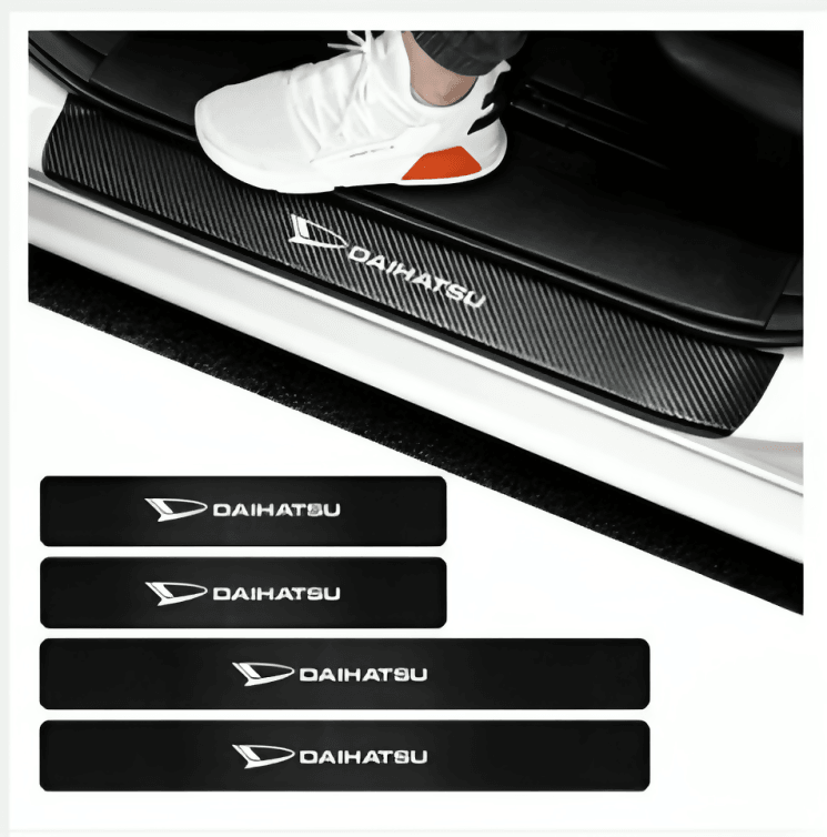 Car Styling 4PCS Carbon Fiber Car Door waterproof Protect Sill Plate Stickers For Daihatsu Car Styling Decor Accessories decoration Accessories - ValueBox