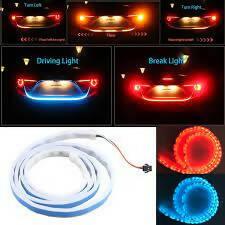 Car Trunk Light Strip With Multy Function Yellow With Indicator Red With Brake ice Blue With Parking Tail Light Strip For All Cars