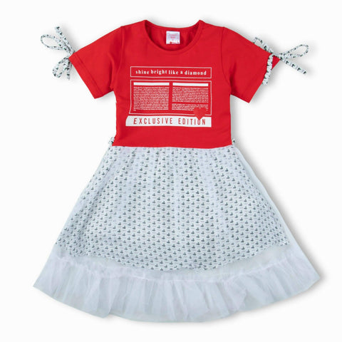 Red Mesh Frock - ValueBox