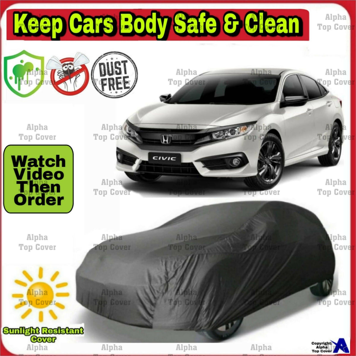 Honda Civic 16 to 21 ALPHA Car Cover - ValueBox