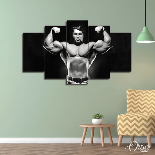 Arnold Schwarzenegger The Body Builder (5 Panel) | Celebrities Wall Art - ValueBox