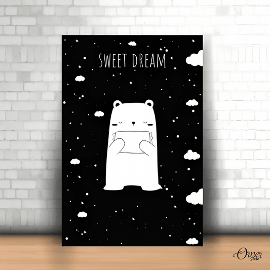 Sweet Dream Polar Bear | Nursery Poster Wall Art - ValueBox