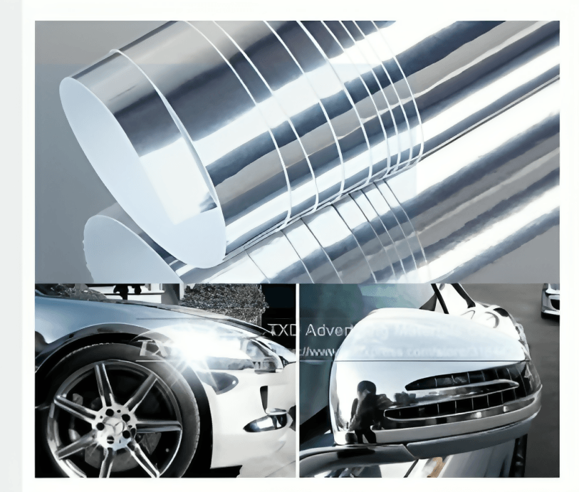 30x150cm Newest High stretchable mirror silver Chrome Mirror flexible Vinyl Wrap Sheet Roll Film Car Sticker Decal Sheet - ValueBox