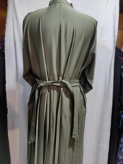 Olive green abaya in free size premium design