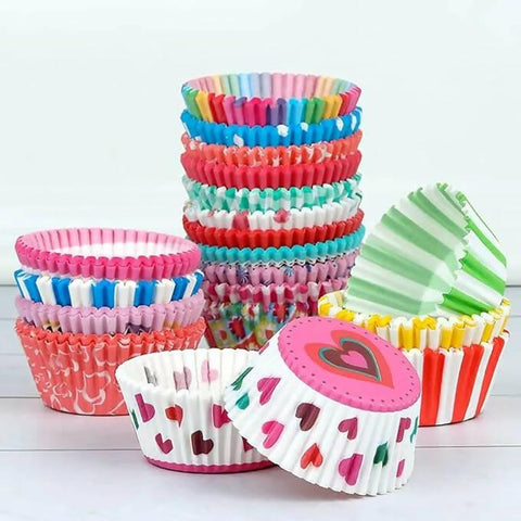 Paper Cake Small Cups Baking Muffin Paper Cups, for Spring Birthday Easter Holiday and Party Decorations - ValueBox