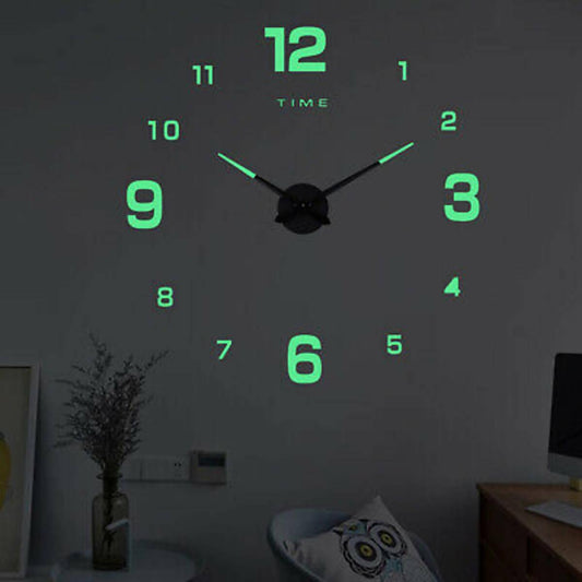 Glow in the dark night wooden wall clock - wooden wall clock stylish design home - ValueBox