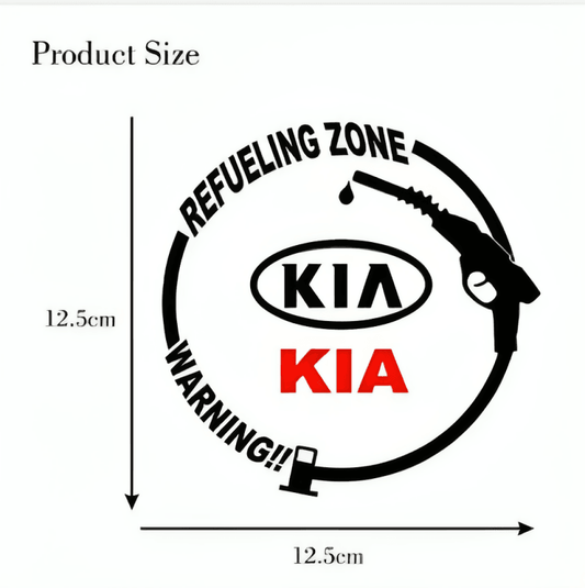 Car Styling (BLACK) Fuel Tank Cap Stickers Waterproof Badge Decal Auto Product For KIA Car Fuel Tank Sticker Cap Car Styling Decoration Decals Accessories - ValueBox