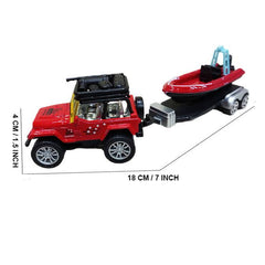 Jeep and Trawler Die Cast Metal Toy for Kids - ValueBox