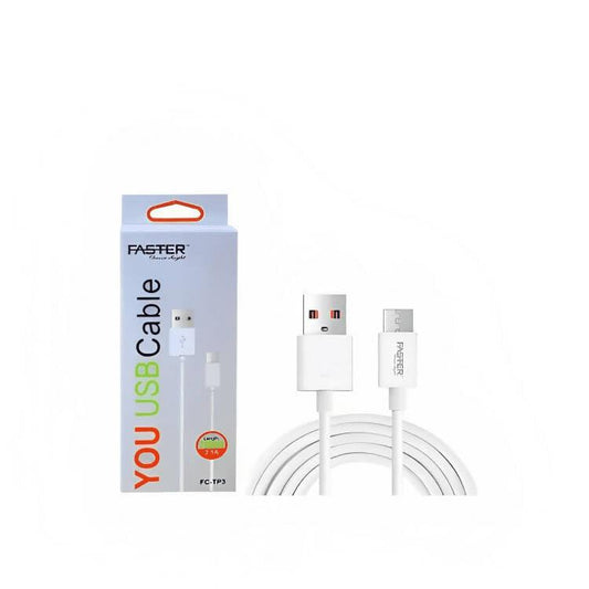 USB Data / Fast Charging Cable for Android - White